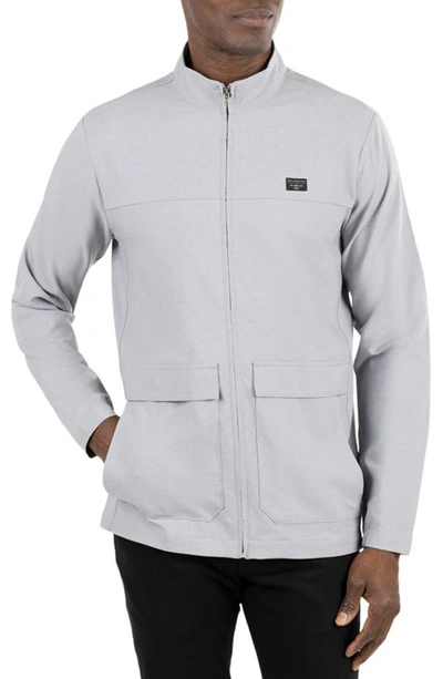 Travismathew Executive Suite Jacket In Heather Light Grey