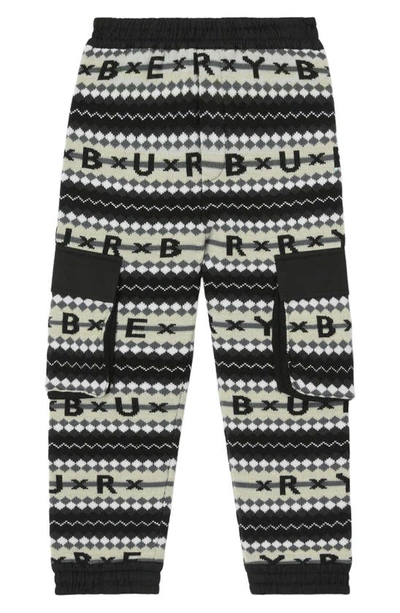 Burberry Kids' Fair Isle Wool Trousers In Black