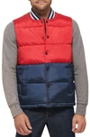 Levi's Puffer Vest In Red Navy