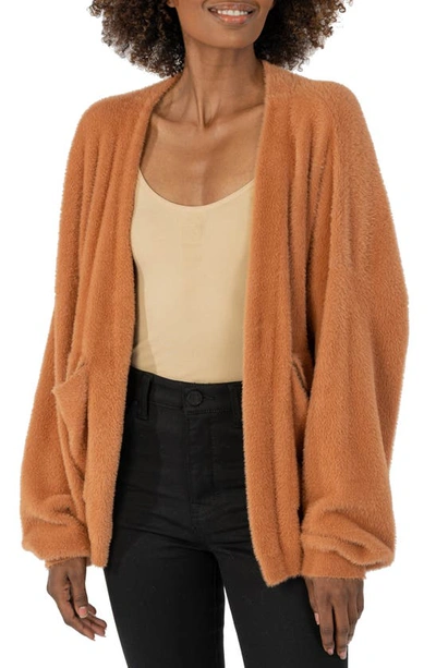 Kut From The Kloth Jana Open Front Cardigan In Terracotta