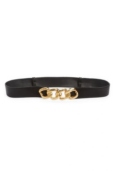 Raina Jaclyn Chain Buckle Belt In Black