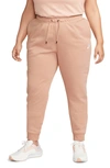 Nike Women's  Sportswear Essential Fleece Pants (plus Size) In Pink