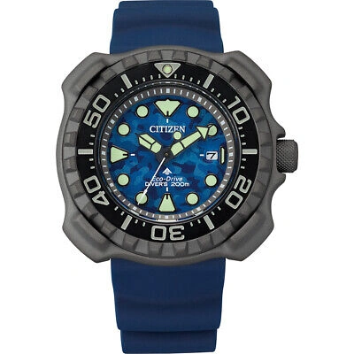 Pre-owned Citizen Blue Mens Analogue Watch Promaster Marine Bn0227-09l