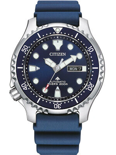 Pre-owned Citizen Blue Mens Analogue Watch Promaster Marine Ny0141-10le