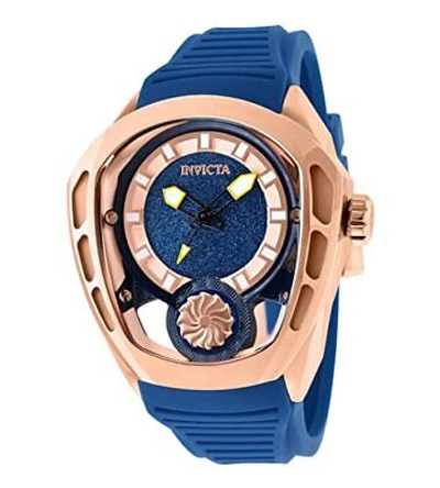 Pre-owned Invicta Men's 35444 Akula Automatic 3 Hand Blue, Rose Gold/blue Dial Watch
