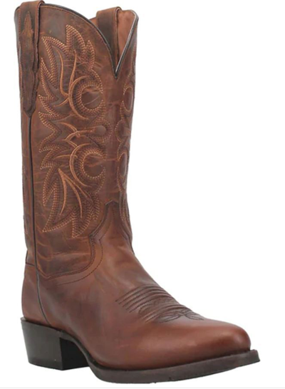 Pre-owned Dan Post Dp3388  Men's Cottonwood Western Cowboy Boot - Rust