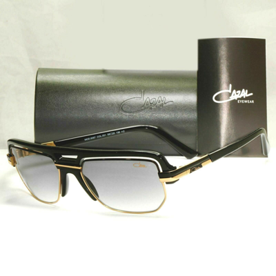 Pre-owned Cazal Mod 9087 Col.001 Gold Plated/black Gradient Authentc Sunglasses 58-20 In Gray