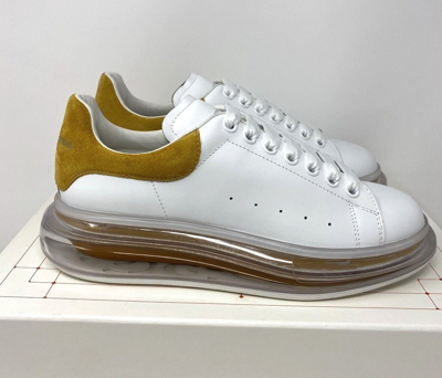 Pre-owned Alexander Mcqueen Men's Gel Clear Sole Leather Sneakers Size 7 Us/ 40 Eu