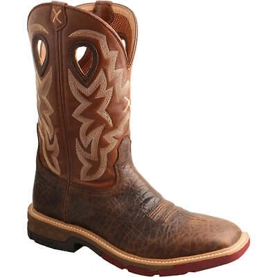Pre-owned Twisted X Men's Western Work Boot Mxbw002 In Brown