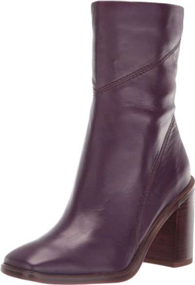 Pre-owned Franco Sarto Women's Stevie Ankle Boot In Plum