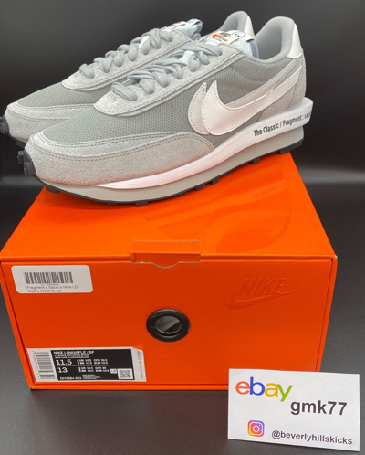 Pre-owned Nike Ldv Waffle X Fragment Design X Sacai Grey Dh2684-001 Brand Deadstock In Gray