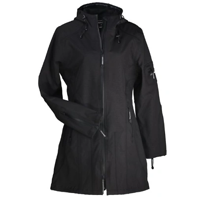 Pre-owned Ilse Jacobsen Women's Classic Water Resistant Raincoat In Black