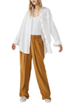 Free People Nothin To Say Pleated Trousers In Tan