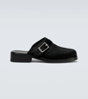 Our Legacy Ssense Exclusive Black Leather Camion Mule Loafers In Black Hair On Hide
