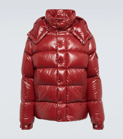 Moncler Maya 70 Quilted Shell Hooded Down Jacket In Red