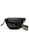 LOEWE GATE DUAL MINI LEATHER AND JACQUARD SHOULDER BAG