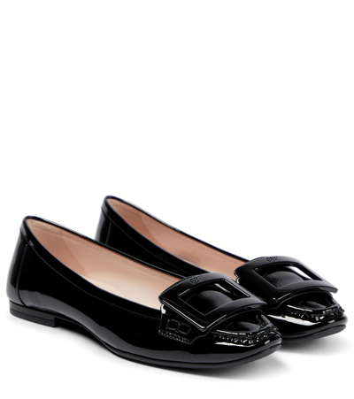 Roger Vivier 10mm Patent Leather Loafers In Nero