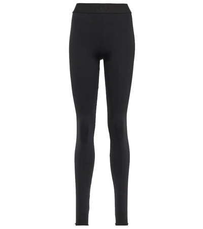 Dolce & Gabbana Logo High-rise Leggings In Nero