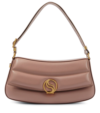 Stella Mccartney S-wave Quilted Shoulder Bag In Dusty Pink