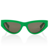 Bottega Veneta Angle Cat-eye Sunglasses In Green