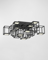 Eurofase Ferro Geometric Cube Flush Mount