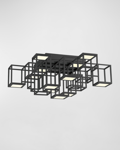 Eurofase Ferro Geometric Cube Flush Mount