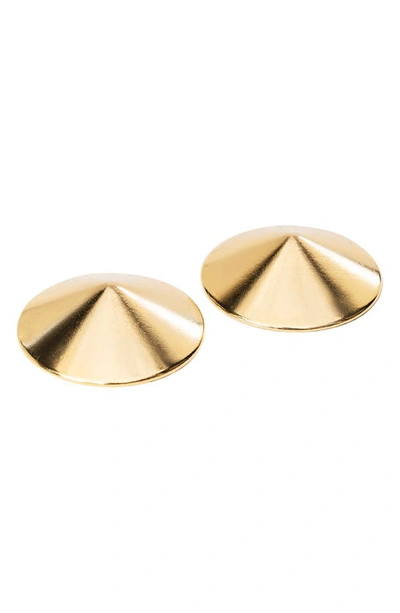 Mapalé Goldtone Plate Nipple Covers In As Shown