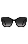 Marc Jacobs 56mm Gradient Round Sunglasses In Black