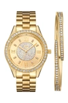 Jbw Mondrian Diamond Bracelet Watch & Bangle Set, 37mm In Gold