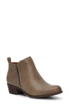 Lucky Brand Basel Bootie In Distressed Oil Suede