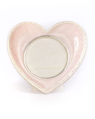 Jay Strongwater Chantal Heart Picture Frame, Pink In Pale Pink