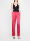 Tom Ford Velvet Logo-banded Silk Pj Pants In Rosebloom