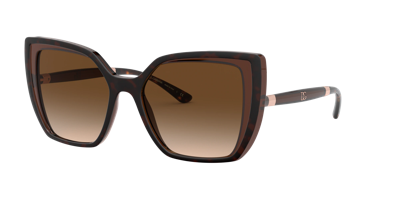 Dolce & Gabbana Dolce And Gabbana Brown Gradient Butterfly Ladies Sunglasses Dg6138 318513 55 In Brown Gradient Dark Brown