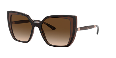 Dolce & Gabbana Dolce&gabbana Woman Sunglass Dg6138 In Brown Gradient Dark Brown