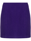 Golden Goose Journey Mini Skirt Fiona Curly Wool Boucle In Purple