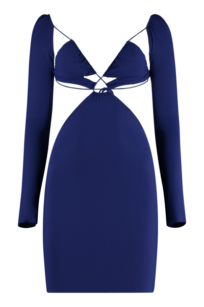 Amazuìn Azhar Cut-out Mini Dress In Blue