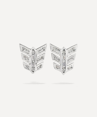 Annoushka 18ct White Gold Baguette Diamond Stud Earrings