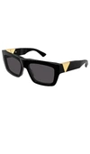 BOTTEGA VENETA NEW TRIANGLE RECTANGULAR SUNGLASSES