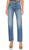 Ulla Johnson The Daphne Straight-leg Cuffed Denim Jeans In Danube Medium Indigo