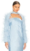 cult gaia blue feather dress Dawn 3D Fringe Mini Dress - Blue main image 0