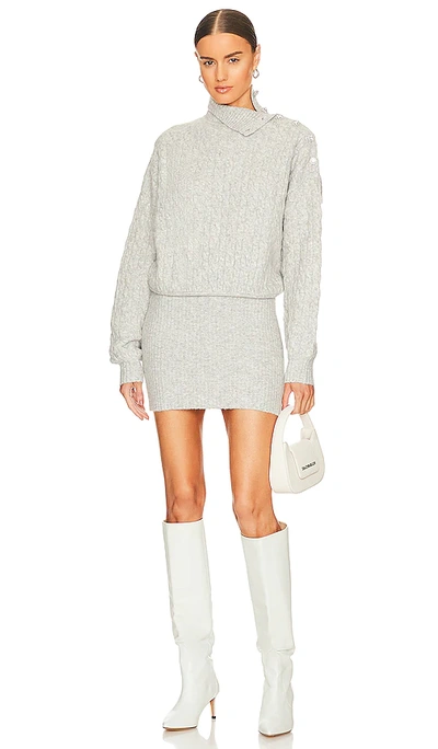 Retroféte Waverly Knit Jumper Dress In Stone Grey