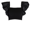 AJE CORINNE RUFFLED KNIT CROP TOP