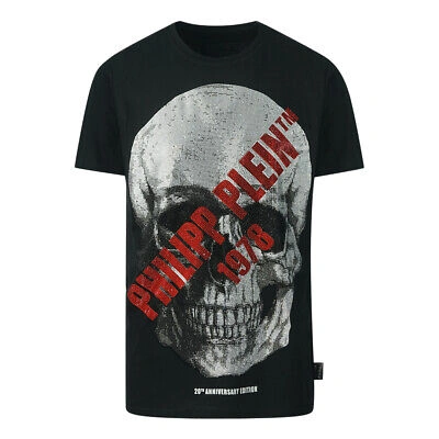Pre-owned Philipp Plein Skull Anniversary Black T-shirt