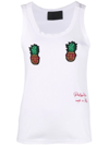 PHILIPP PLEIN PINEAPPLE TANK TOP