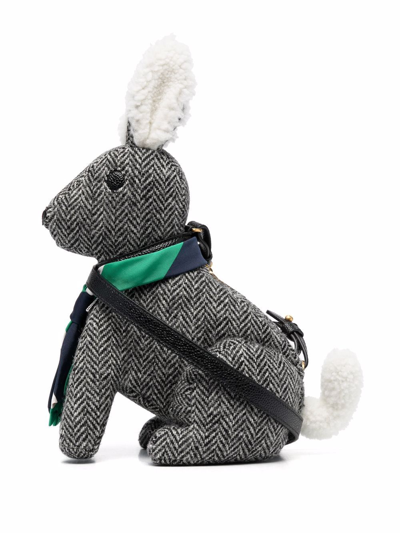Thom Browne Small Rabbit Crossbody Bag In Black