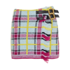 Cormio Tracy Checked Mini Wrap Skirt In Blue