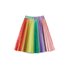 Stella Mccartney Rainbow Striped Pleated Taffet Skirt In Multicoloured