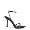 Alexander Wang Dahlia Rhinestone Logo Sandal In Black