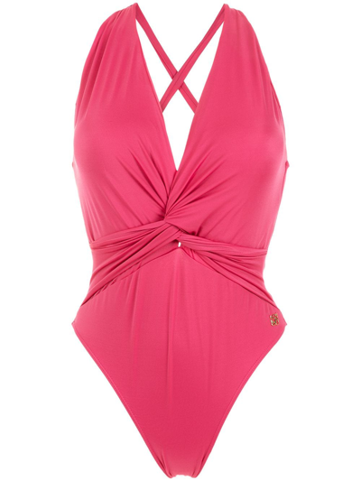 Brigitte Alice Ruched Swimsuit In Pink