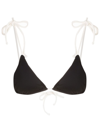 Clube Bossa Two-tone Bikini Top In Black